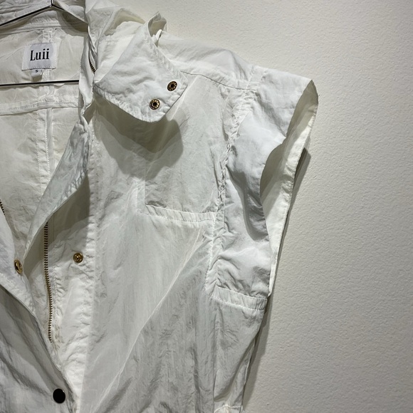 Luii S. sleeveless shell bomber jacket vest gilet Lightweight Vest Waterproof - Picture 7 of 11